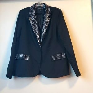 Black blazer with rhinestones